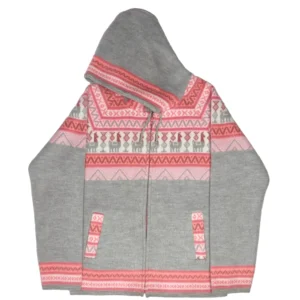Light grey with pink accents Hoodie