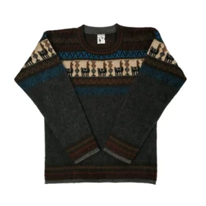 Dark gray with earth tones Sweater