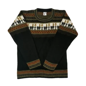 Black with earth tones Sweater