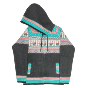 Dark gray with pastel tones Hoodie